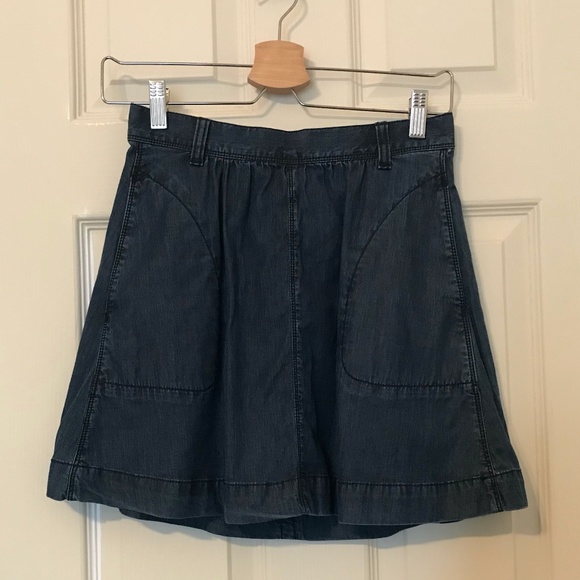 Gap 1969 Denim Skater Apron Skirt - Picture 1 of 7